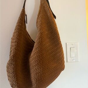 Madewell Brown Woven Hobo Bag